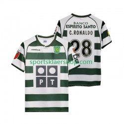 Sporting CP drakt Cristiano Ronaldo 28 2001 2003 Retro Hjemmetrøye Kort erm , Herre