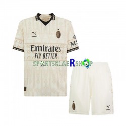 AC Milan drakt Fjerdetrøye Kort erm 2023-2024, Barnesett AC Milan drakt Fjerdetrøye Kort erm 2023-2024, Barnesett