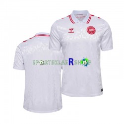 Danmark drakt Bortetrøye Kort erm Euro 2024, Herre