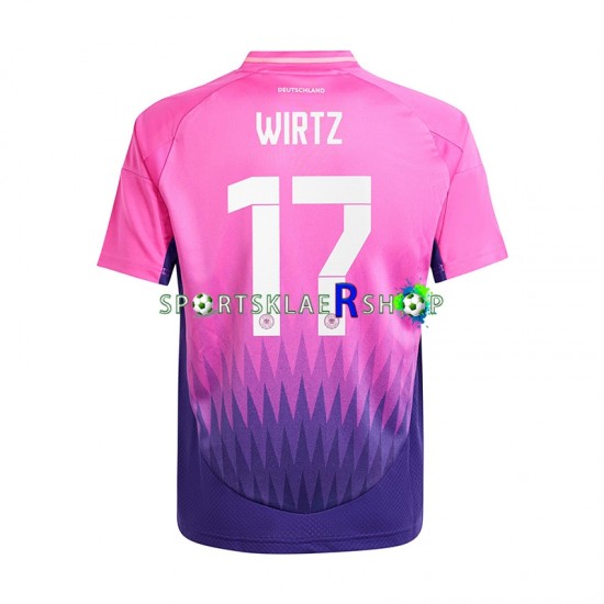 Tyskland drakt Florian Wirtz 17 Bortetrøye Kort erm Euro 2024, Herre