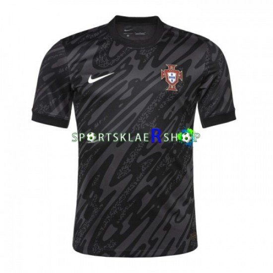 Portugal drakt Keeper Bortetrøye Kort erm Euro 2024, Herre