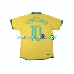 Brasil drakt RONALDINHO 10 Retro Hjemmetrøye Kort erm 2006 , Herre