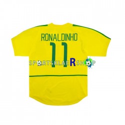 Brasil drakt RONALDINHO 11 2002 Retro Hjemmetrøye Kort erm , Herre