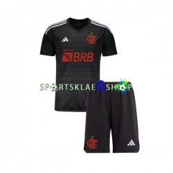 CR Flamengo drakt Keeper Bortetrøye Kort erm 2023-2024 , Barnesett