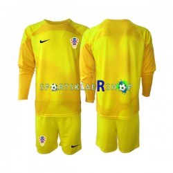 Kroatia drakt Keeper Hjemmetrøye Lang erm VM 2022 , Barnesett