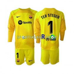 FC Barcelona drakt Ter Stegen 1 Keeper Fjerdetrøye Lang erm 2022-23 , Barnesett