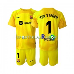 FC Barcelona drakt Ter Stegen 1 Keeper Fjerdetrøye Kort erm 2022-23 , Barnesett