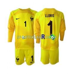 Frankrike drakt Hugo Lloris 1 Keeper Tredjetrøye Lang erm VM 2022 , Barnesett