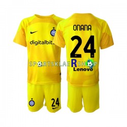 Inter Milan drakt Andre Onana 24 Keeper Bortetrøye Kort erm 2022-23 , Barnesett