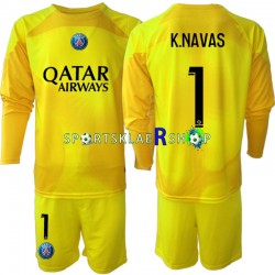 Paris Saint-Germain drakt K.NAVAS 1 Keeper Tredjetrøye Lang erm 2022-23 , Barnesett