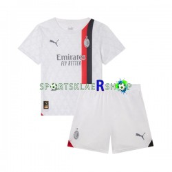 AC Milan drakt Bortetrøye Kort erm 2023-2024 , Barnesett