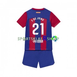 FC Barcelona drakt Frenkie de Jong 21 Hjemmetrøye Kort erm 2023-2024 , Barnesett