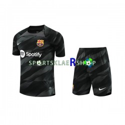FC Barcelona drakt Keeper Bortetrøye Kort erm 2023-2024 , Barnesett