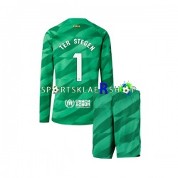 FC Barcelona drakt Ter Stegen 1 Keeper Hjemmetrøye Lang erm 2023-2024 , Barnesett