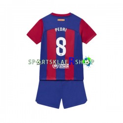 FC Barcelona drakt Pedri 8 Hjemmetrøye Kort erm 2023-2024 , Barnesett