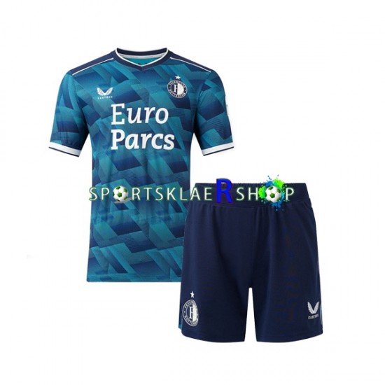 Feyenoord Rotterdam drakt Bortetrøye Kort erm 2023-2024 , Barnesett