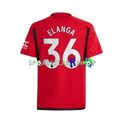 Manchester Utd drakt Anthony Elanga 36 Hjemmetrøye Kort erm 2023-2024 , Herre