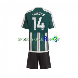 Manchester Utd drakt Eriksen 14 Bortetrøye Kort erm 2023-2024 , Barnesett
