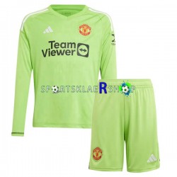 Manchester Utd drakt Keeper Hjemmetrøye Lang erm 2023-2024 , Barnesett