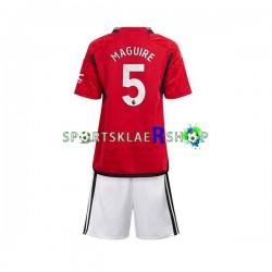 Manchester Utd drakt Harry Maguire 5 Hjemmetrøye Kort erm 2023-2024 , Barnesett