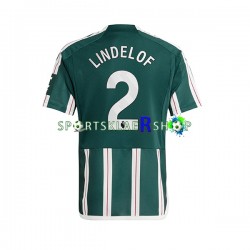 Manchester Utd drakt Lindelof 2 Bortetrøye Kort erm 2023-2024 , Herre