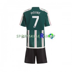 Manchester Utd drakt Mount 7 Bortetrøye Kort erm 2023-2024 , Barnesett