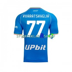 Napoli drakt Khvicha Kvaratskhelia 77 Hjemmetrøye Kort erm 2023-2024 , Herre