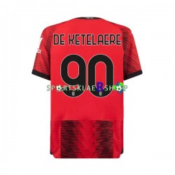 AC Milan drakt Charles De Ketelaere 90 Hjemmetrøye Kort erm 2023-2024 , Herre