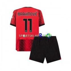 AC Milan drakt Ibrahimovic 11 Hjemmetrøye Kort erm 2023-2024 , Barnesett