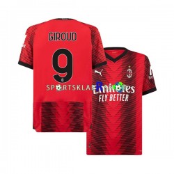 AC Milan drakt Olivier Giroud 9 Hjemmetrøye Kort erm 2023-2024 , Herre