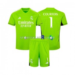 Real Madrid drakt Thibaut Courtois 1 Keeper Hjemmetrøye Kort erm 2023-2024 , Barnesett