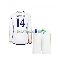 Real Madrid drakt JOSELU 14 Hjemmetrøye Lang erm 2023-2024 , Barnesett