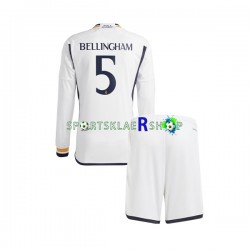Real Madrid drakt Jude Bellingham 5 Hjemmetrøye Lang erm 2023-2024 , Barnesett