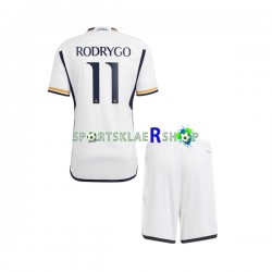 Real Madrid drakt Rodrygo Goes 11 Hjemmetrøye Kort erm 2023-2024 , Barnesett