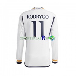 Real Madrid drakt Rodrygo Goes 11 Hjemmetrøye Lang erm 2023-2024 , Herre