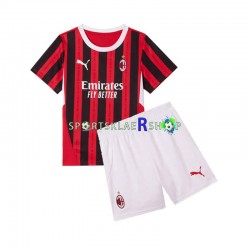 AC Milan drakt Hjemmetrøye Kort erm 2024-2025 , Barnesett AC Milan drakt Hjemmetrøye Kort erm 2024-2025 , Barnesett