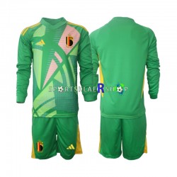 Belgia drakt Keeper Tredjetrøye Lang erm Euro 2024 , Barnesett
