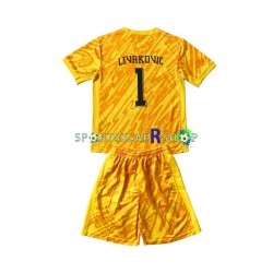 Kroatia drakt DOMINIK LIVAKOVIC 1 Keeper Hjemmetrøye Kort erm Euro 2024 , Barnesett