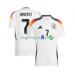 Tyskland drakt Havertz 7 Hjemmetrøye Kort erm Euro 2024 , Herre