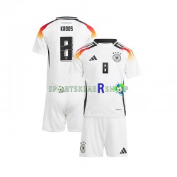 Tyskland drakt Toni Kroos 8 Hjemmetrøye Kort erm Euro 2024 , Barnesett