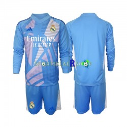 Real Madrid drakt Keeper Hjemmetrøye Lang erm 2024-2025 , Barnesett