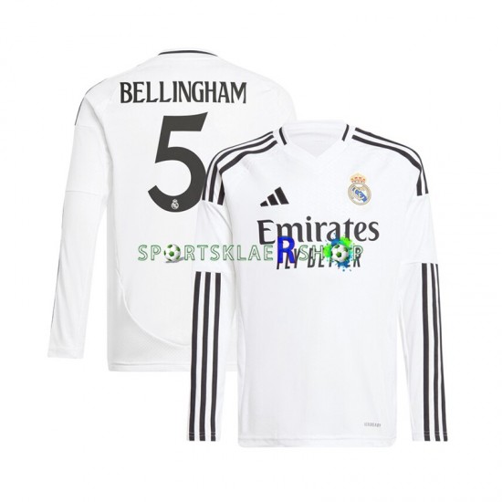 Real Madrid drakt Jude Bellingham 5 Hjemmetrøye Lang erm 2024-2025 , Herre