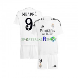 Real Madrid drakt Kylian Mbappé 9 Hjemmetrøye Kort erm 2024-2025 , Barnesett
