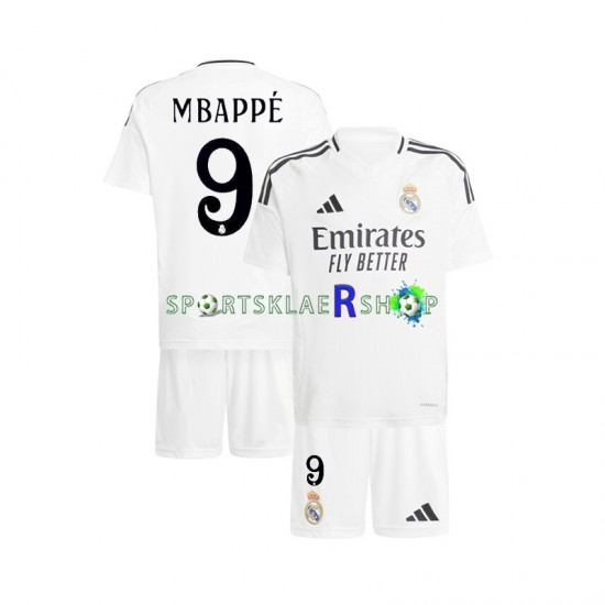 Real Madrid drakt Kylian Mbappé 9 Hjemmetrøye Kort erm 2024-2025 , Barnesett