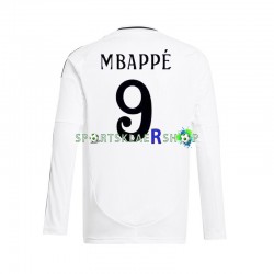Real Madrid drakt Kylian Mbappé 9 Hjemmetrøye Lang erm 2024-2025 , Herre
