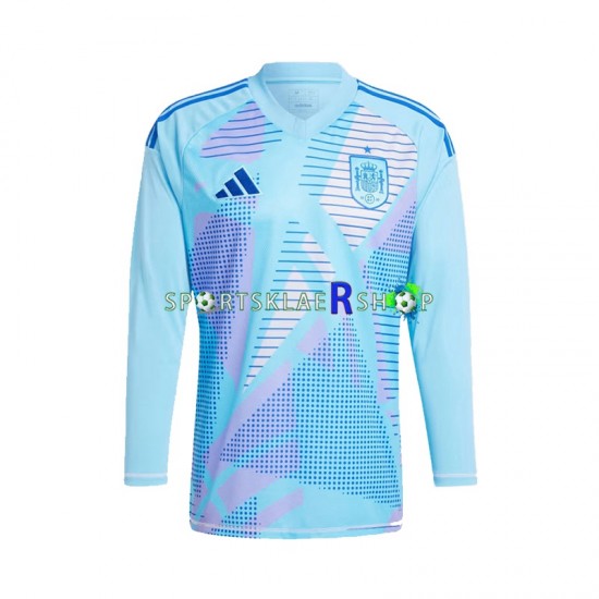 Spania drakt Keeper Bortetrøye Lang erm Euro 2024 , Herre