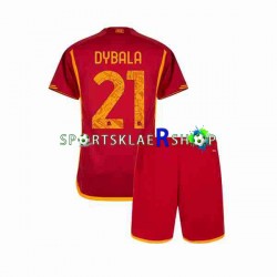 AS Roma drakt Paulo Dybala 21 Hjemmetrøye Kort erm 2023-2024 , Barnesett
