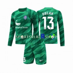 Atlético Madrid drakt Jan Oblak 13 Keeper Bortetrøye Lang erm 2023-2024 , Barnesett