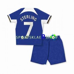 Chelsea drakt Raheem Sterling 7 Hjemmetrøye Kort erm 2023-2024 , Barnesett