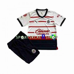 drakt Deportivo Guadalajara Bortetrøye Kort erm 2023-2024 , Barnesett